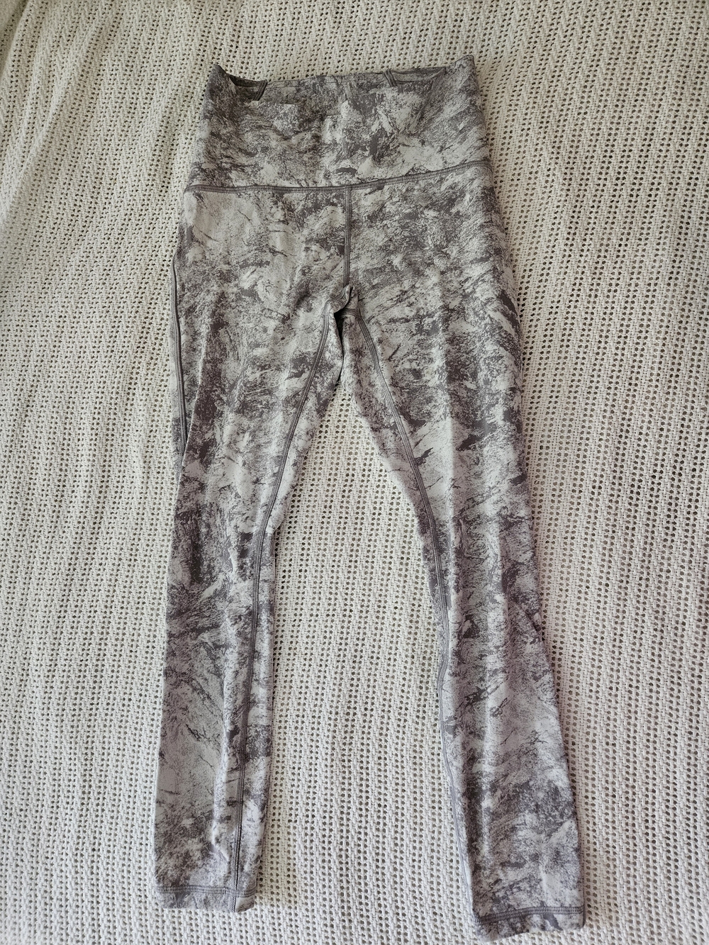 Lululemom High-Waist Marble Print Leggings in Gray
